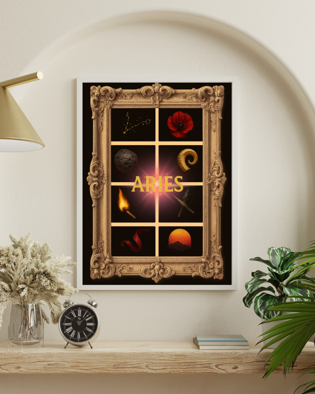 Zodiac Grids - Aries Digital Print