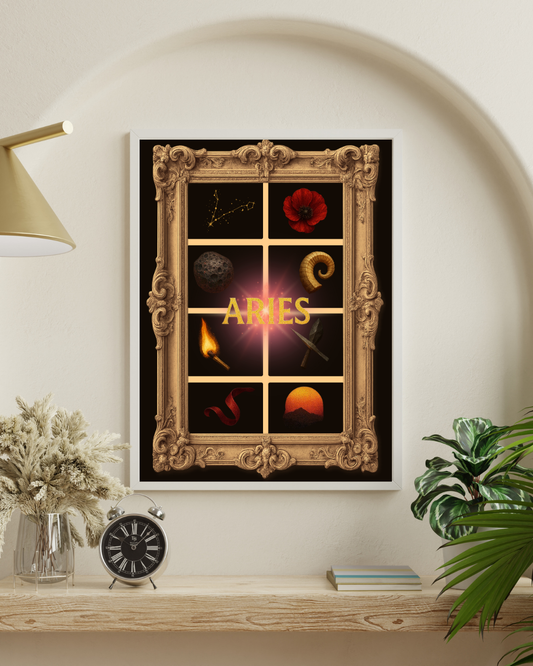 Zodiac Grids - Aries Digital Print