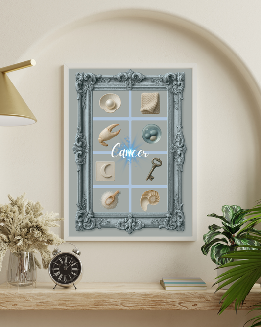 Zodiac Grids - Cancer Digital Print