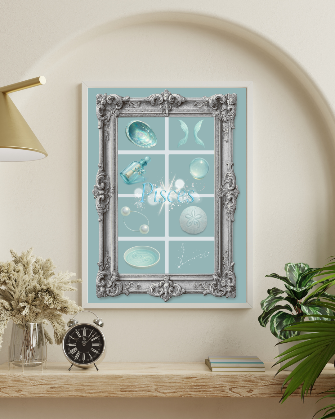 Zodiac Grids - Pisces Digital Print