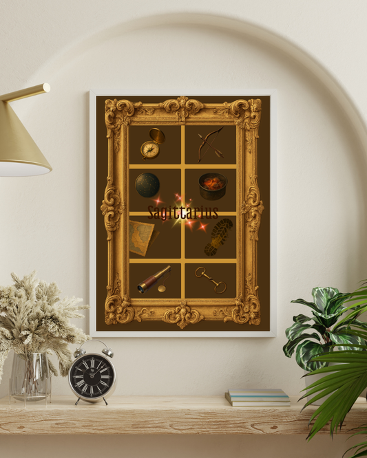 Zodiac Grids - Sagittarius Digital Print