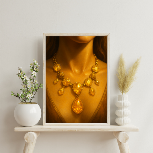 Zodiac Necklace - Leo Digital Print
