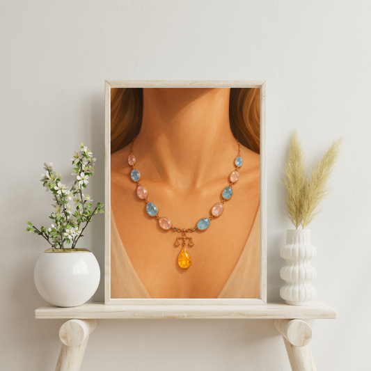 Zodiac Necklace - Libra Digital Print