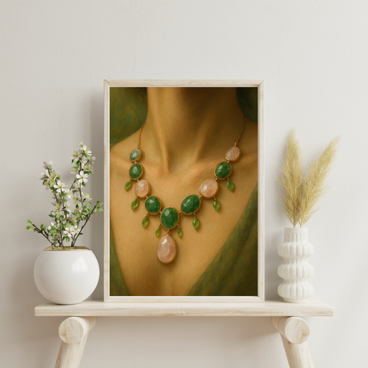 Zodiac Necklace - Taurus Digital Print