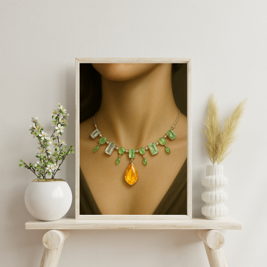 Zodiac Necklace - Virgo Digital Print