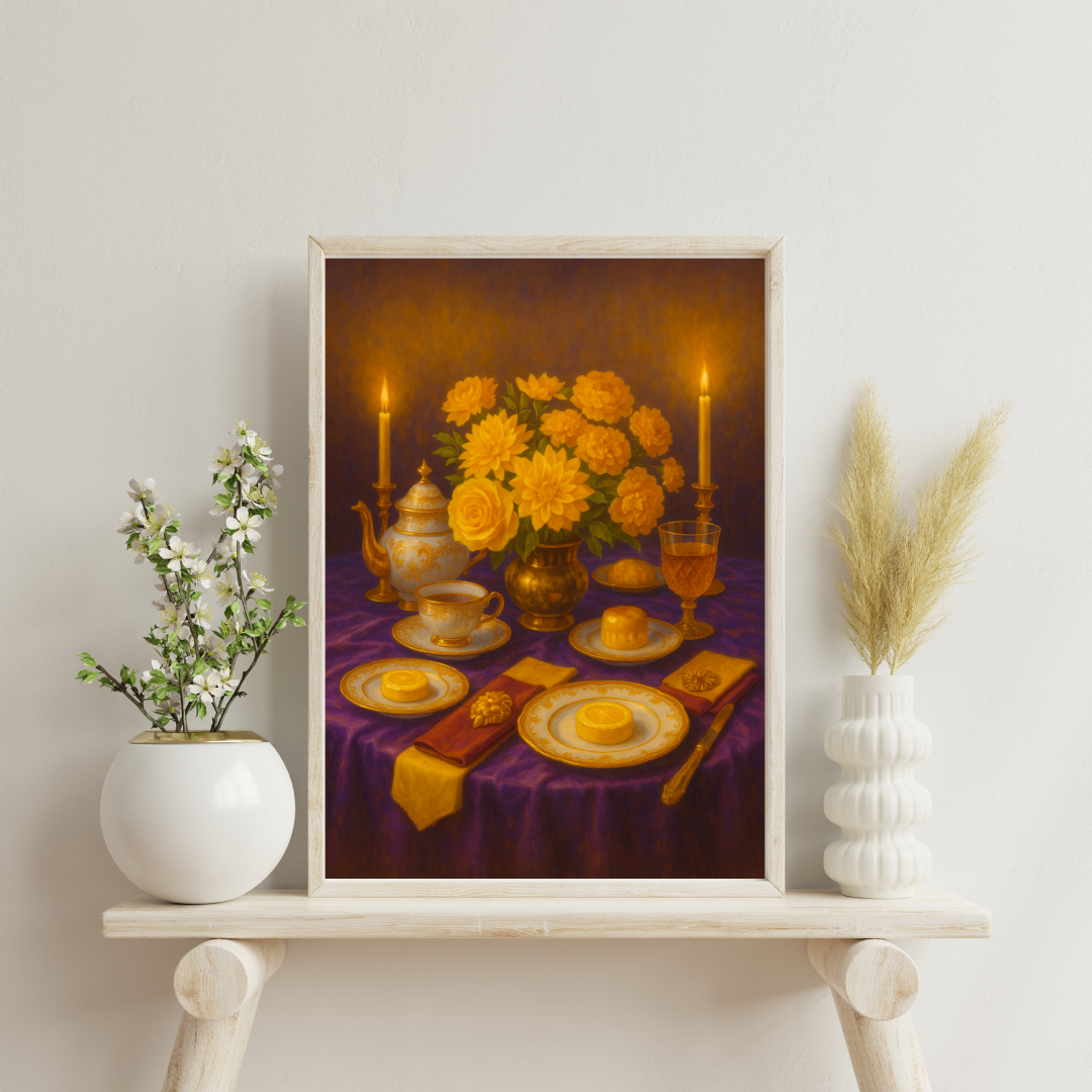 Zodiac Tea Party - Leo Digital Print