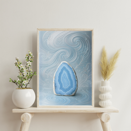 Alchemy of Gems - Blue Lace Agate Digital Print