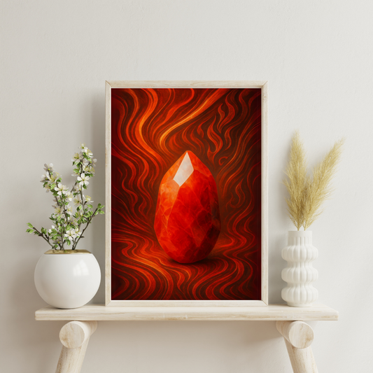 Alchemy of Gems - Carnelian Digital Print