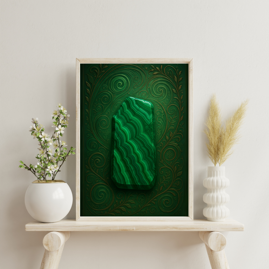 Alchemy of Gems - Malachite Digital Print
