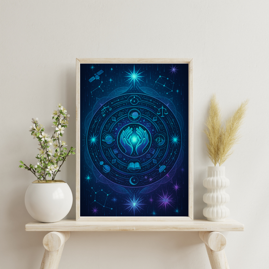 Astrological Houses Mandalas - 11th House Digital Print