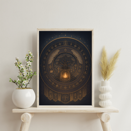 Astrological Houses Mandalas - 4th House Digital Print