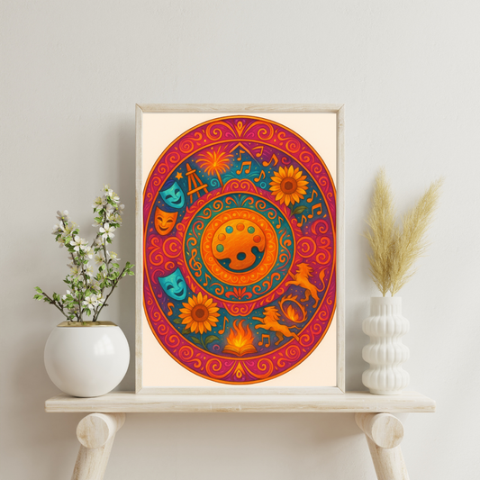 Astrological Houses Mandalas - 5th House Digital Print