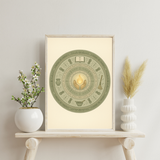 Astrological Houses Mandalas - 6th House Digital Print