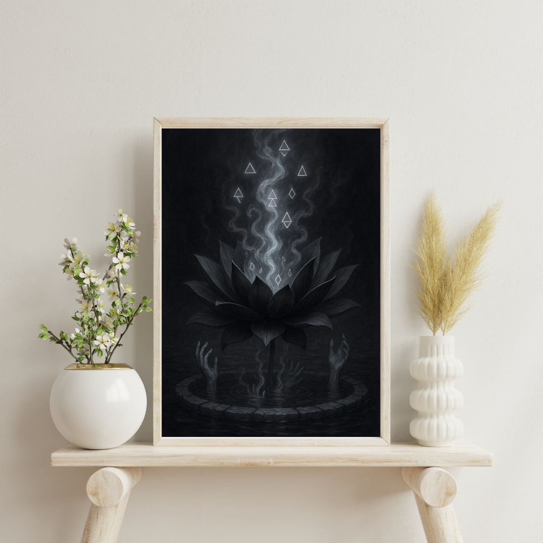 Black Alchemy - Black Lotus Eruption Digital Print