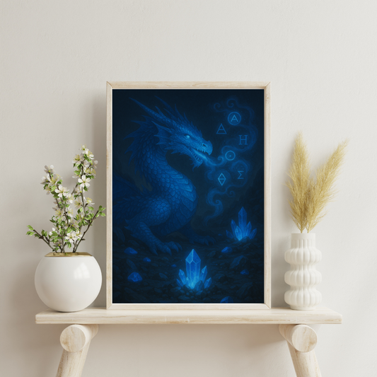 Blue Alchemy - The Azure Dragon’s Breath Digital Print
