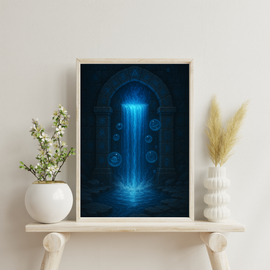 Blue Alchemy - The Celestial Waterfall Digital Print