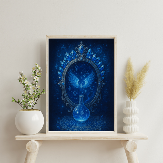 Blue Alchemy - The Cobalt Mirror Digital Print