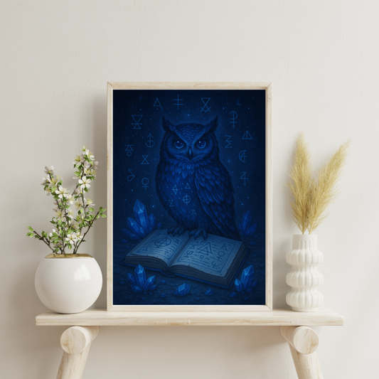 Blue Alchemy - The Indigo Owl Digital Print