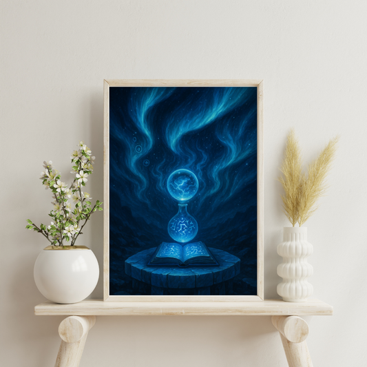 Blue Alchemy - The Selenite Altar Digital Print
