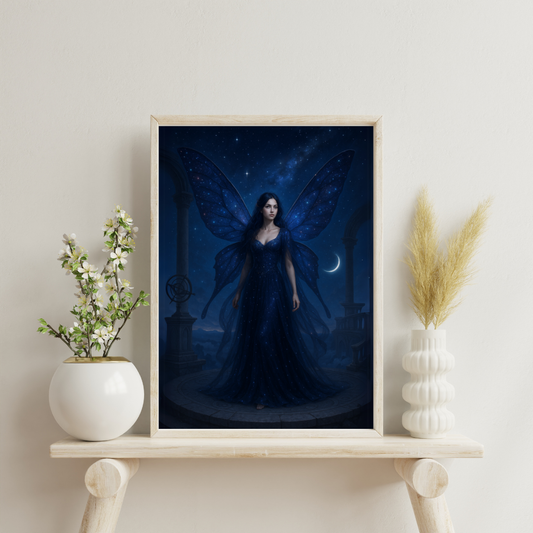 Fairies of the Hidden Realms - The Celestial Fairy of the Starborn Skies Digital Print