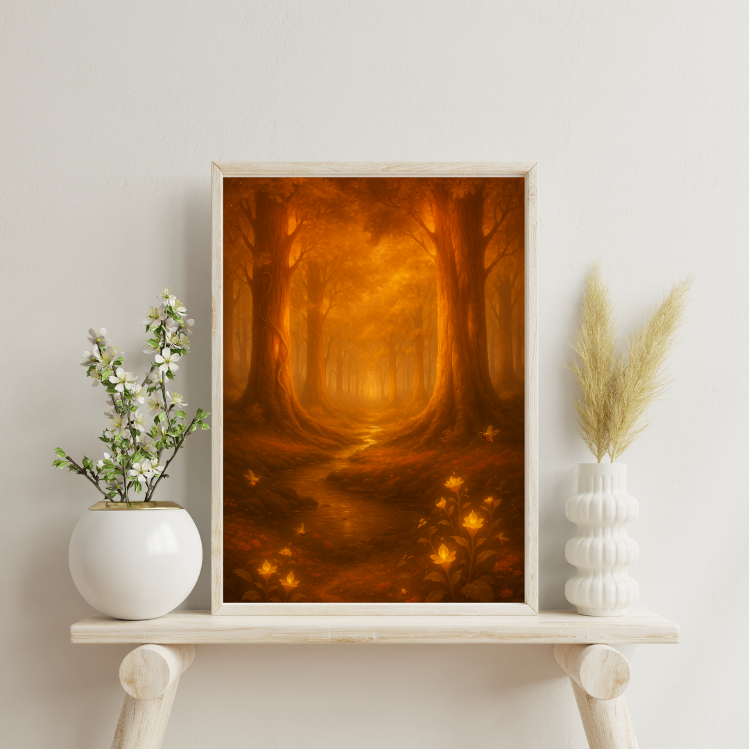 Forests Beyond the Veil - Amberroot Realm Digital Print