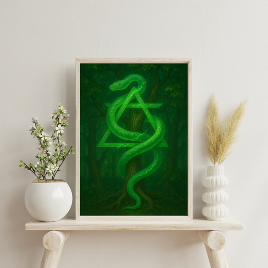 Green Alchemy - The Serpent of Transmutation Digital Print