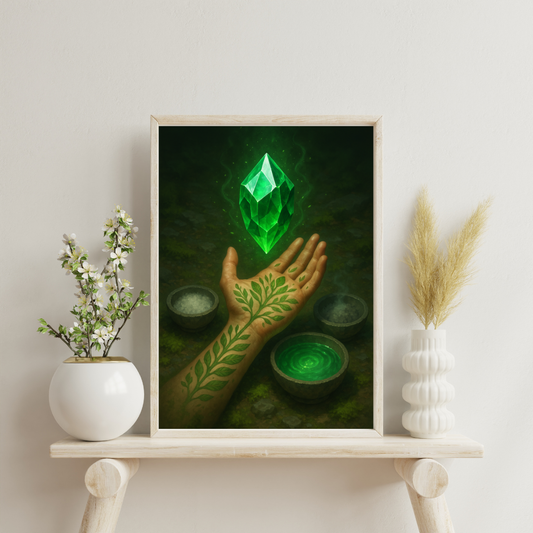 Green Alchemy - The Verdant Philosopher’s Stone Digital Print