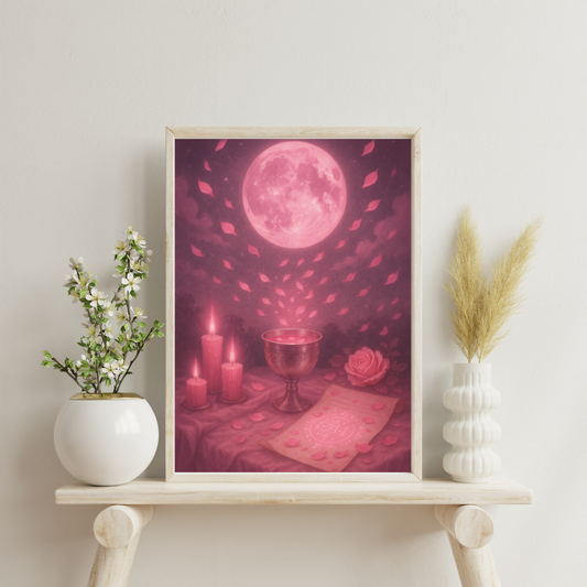 Pink Alchemy - Moonlit Rose Ritual Digital Print