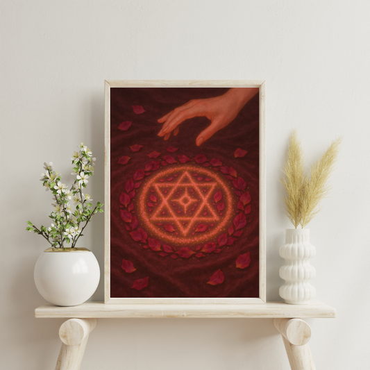 Pink Alchemy - Sacred Symbols in Bloom Digital Print