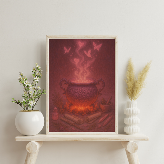 Pink Alchemy - The Blush Flame Cauldron Digital Print