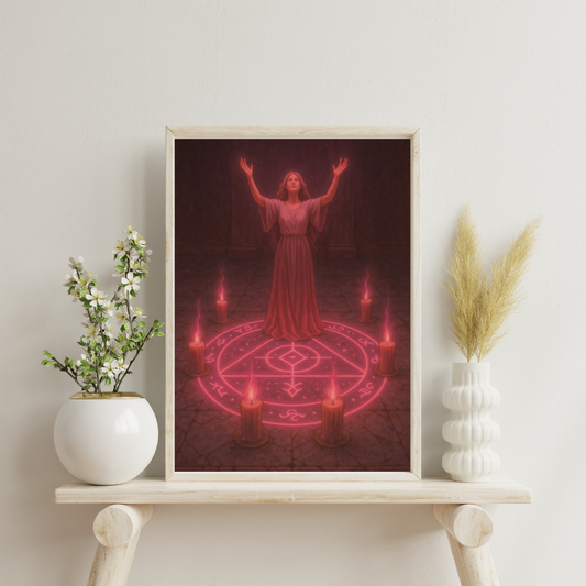 Pink Alchemy - The Transmutation Circle Digital Print
