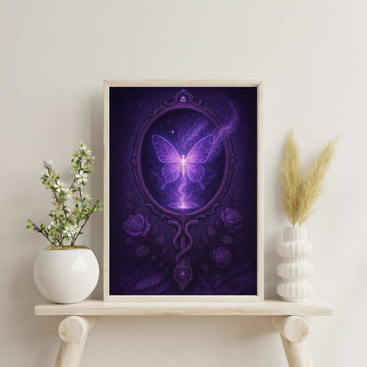 Purple Alchemy - Sacred Mirror of Metamorphosis Digital Print