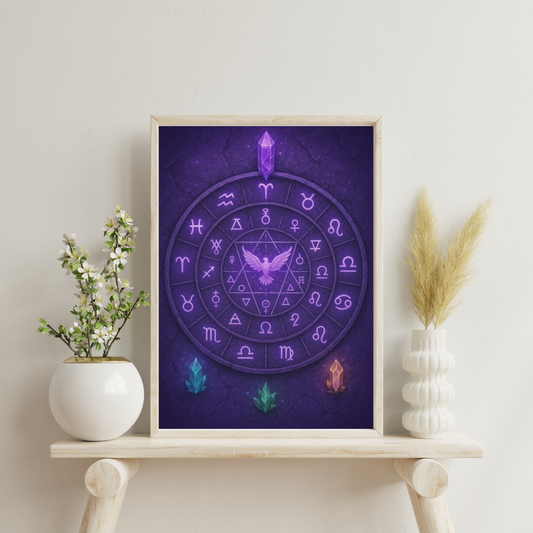 Purple Alchemy - The Alchemist’s Zodiac Digital Print