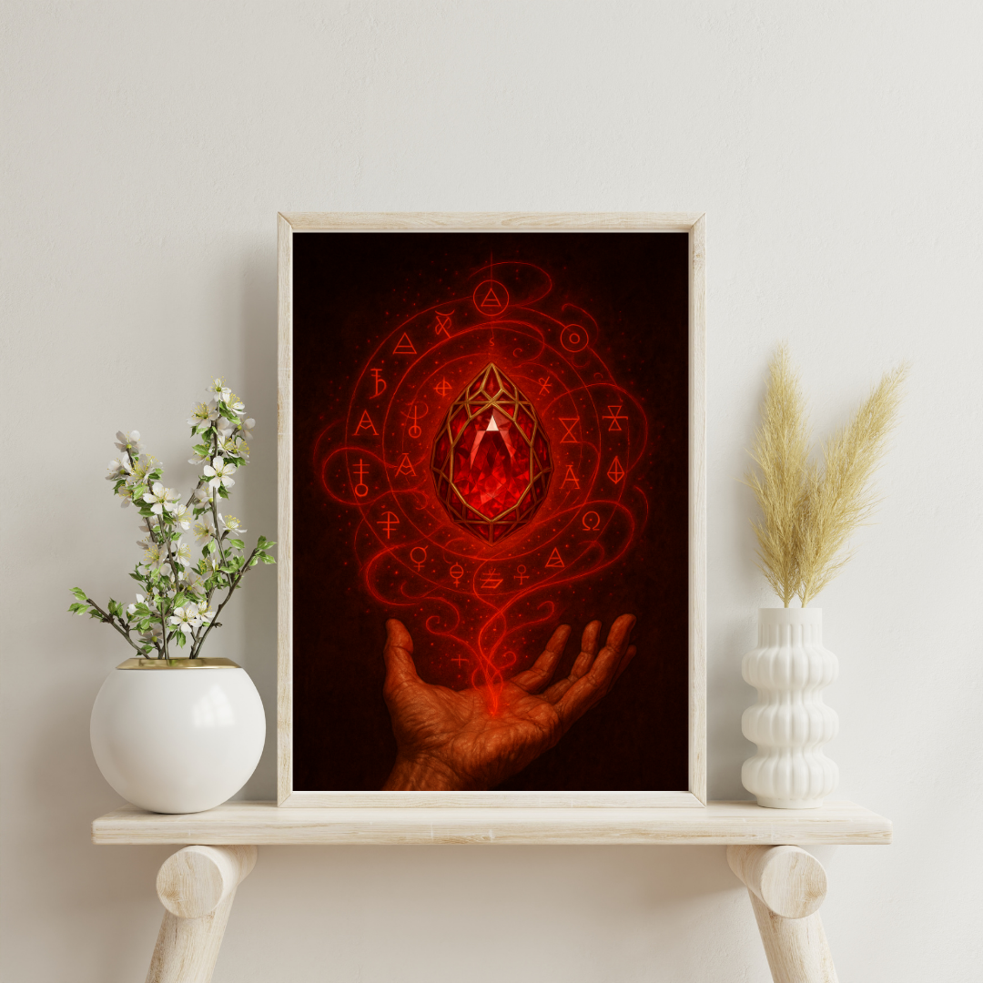 Red Alchemy - The Philosopher’s Ruby Digital Print