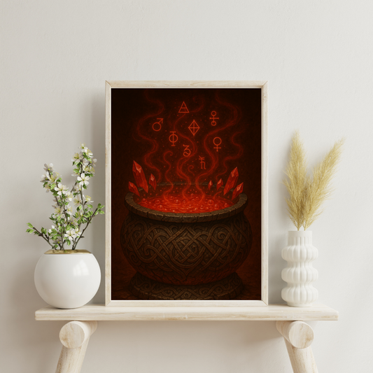 Red Alchemy - The Scarlet Cauldron Digital Print