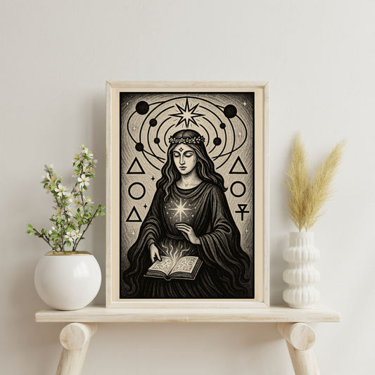 Sigils of She Who Knows - The Crowned Alchemist Digital Print