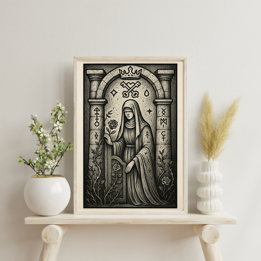 Sigils of She Who Knows - The Guardian of The Rose Gate Digital Print