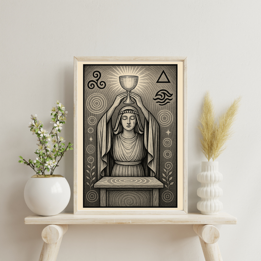 Sigils of She Who Knows - The Keeper of The Crystal Chalice Digital Print
