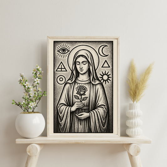 Sigils of She Who Knows - The Keeper of The Rose Digital Print