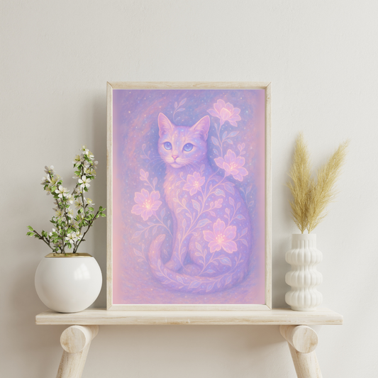 The Stardust Animals - Cat Digital Print