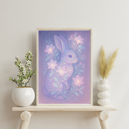 The Stardust Animals - Rabbit Digital Print
