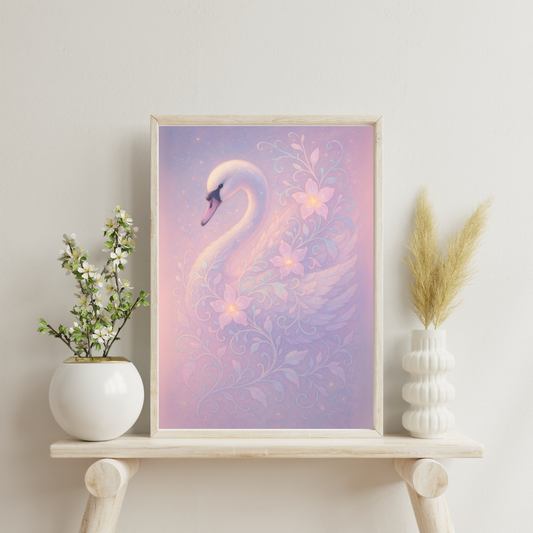 The Stardust Animals - Swan Digital Print