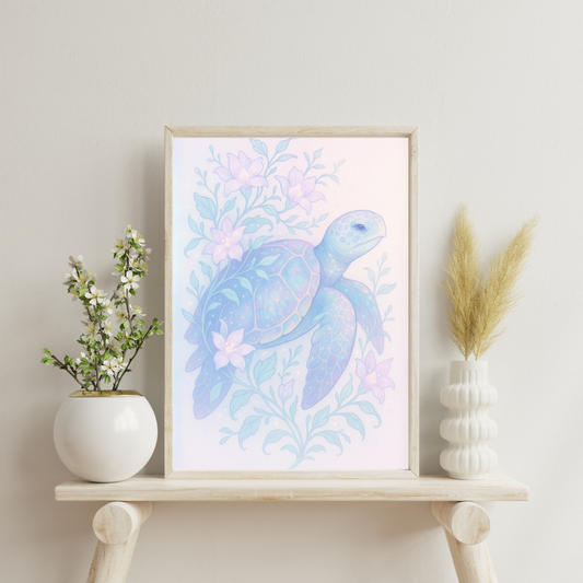 The Stardust Animals - Turtle Digital Print