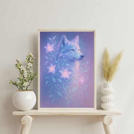 The Stardust Animals - Wolf Digital Print