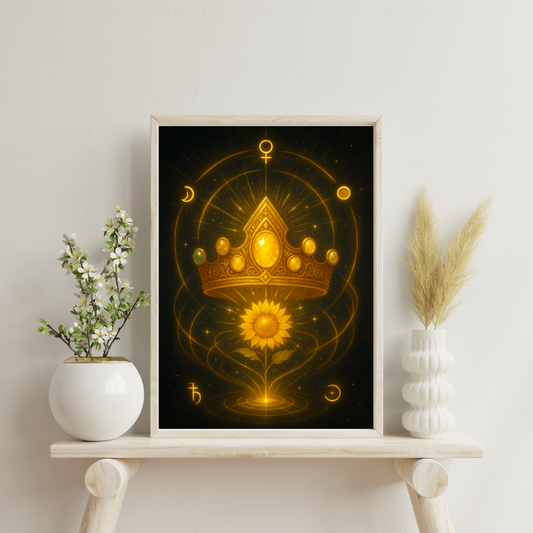 Yellow Alchemy - Crown of Transcendence Digital Print