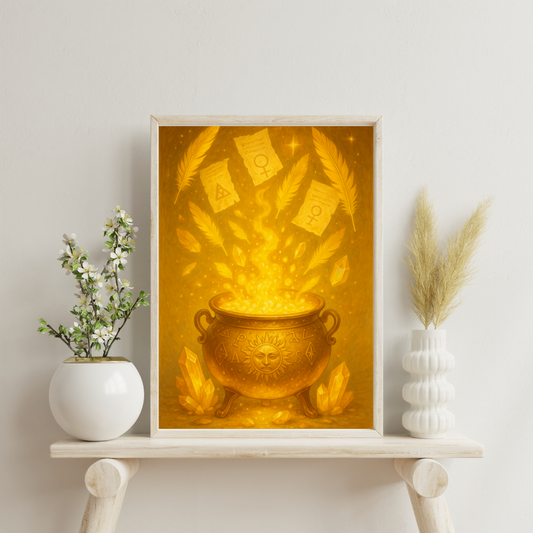 Yellow Alchemy - The Solar Crucible Digital Print