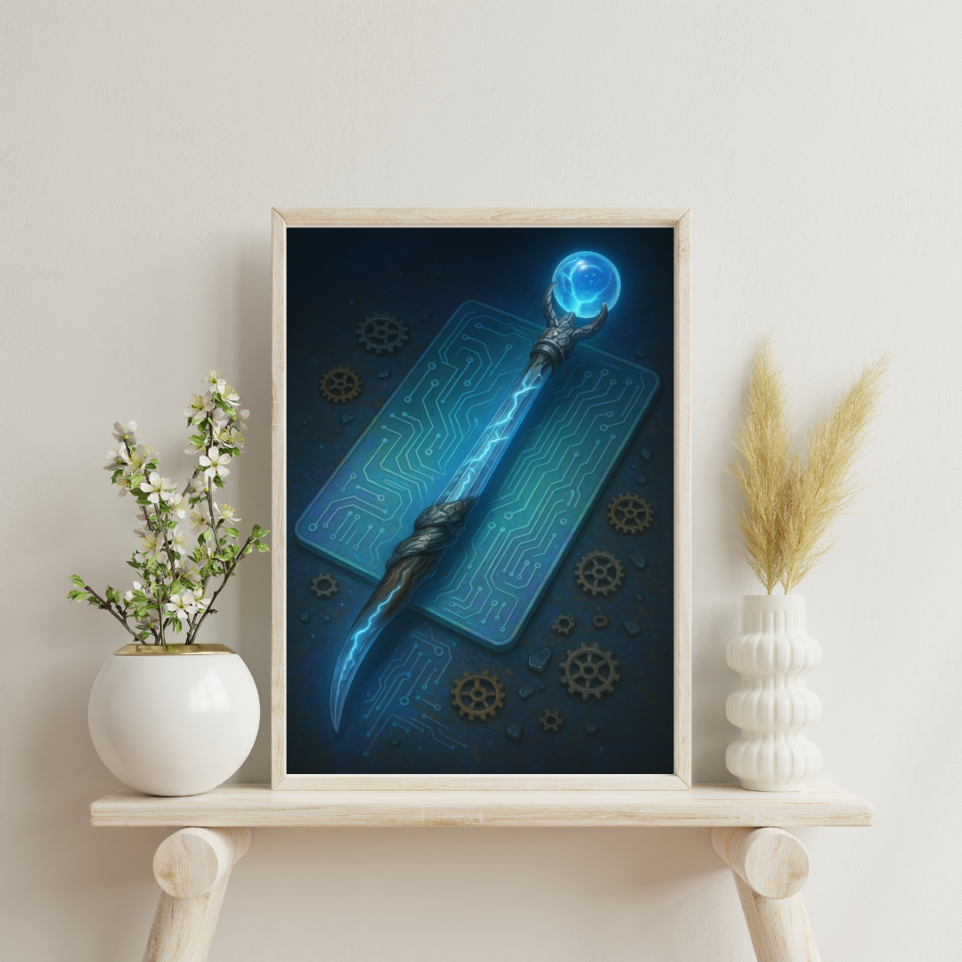 Zodiac Alchemy Wands - Aquarius Digital Print