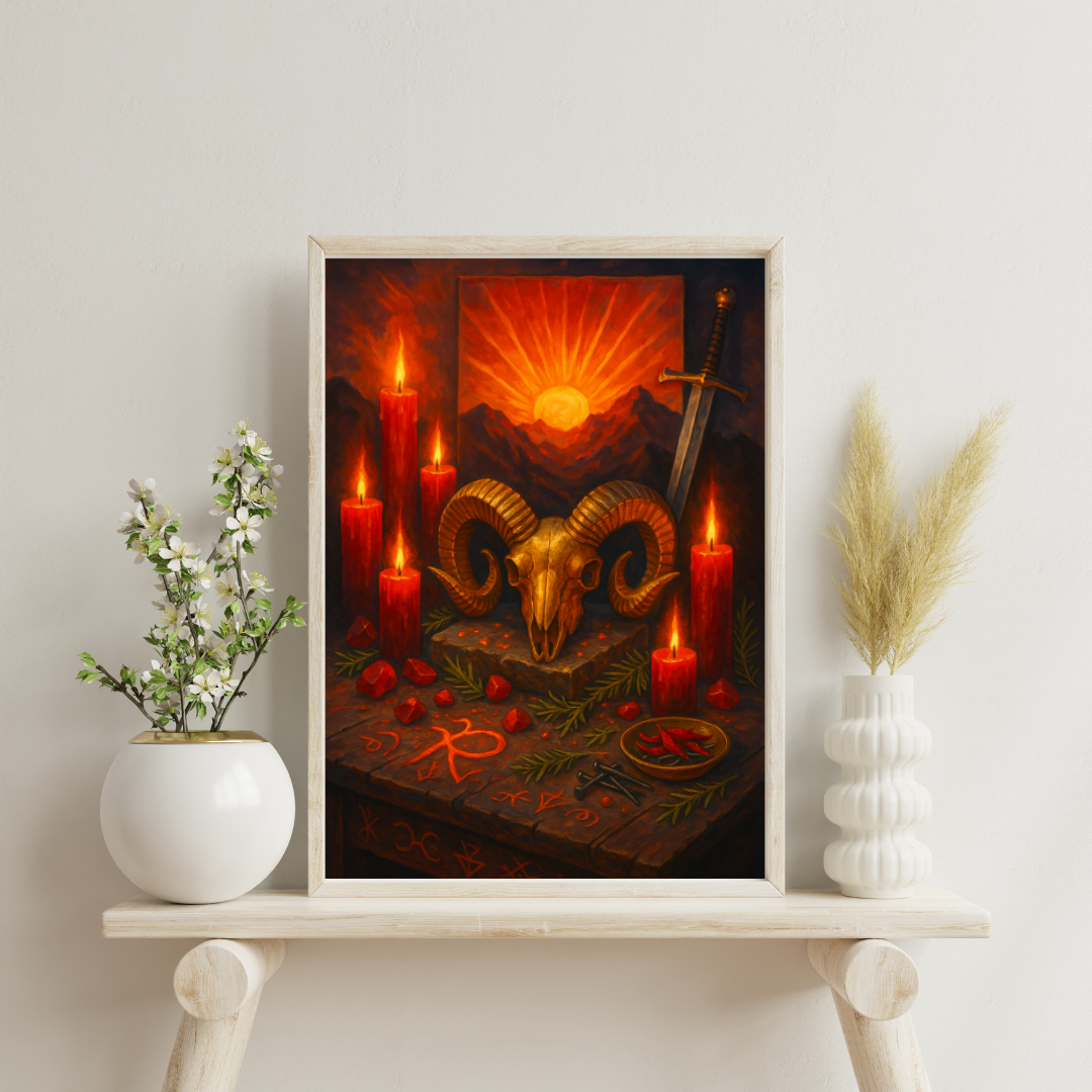 Zodiac Altars - Aries Digital Print