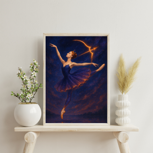 Zodiac Ballerinas - Sagittarius Digital Print