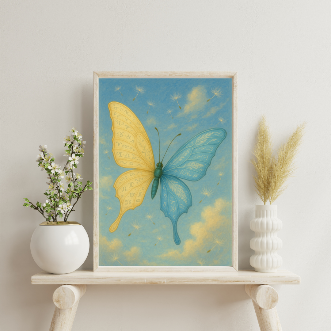Zodiac Butterflies - Gemini Digital Print